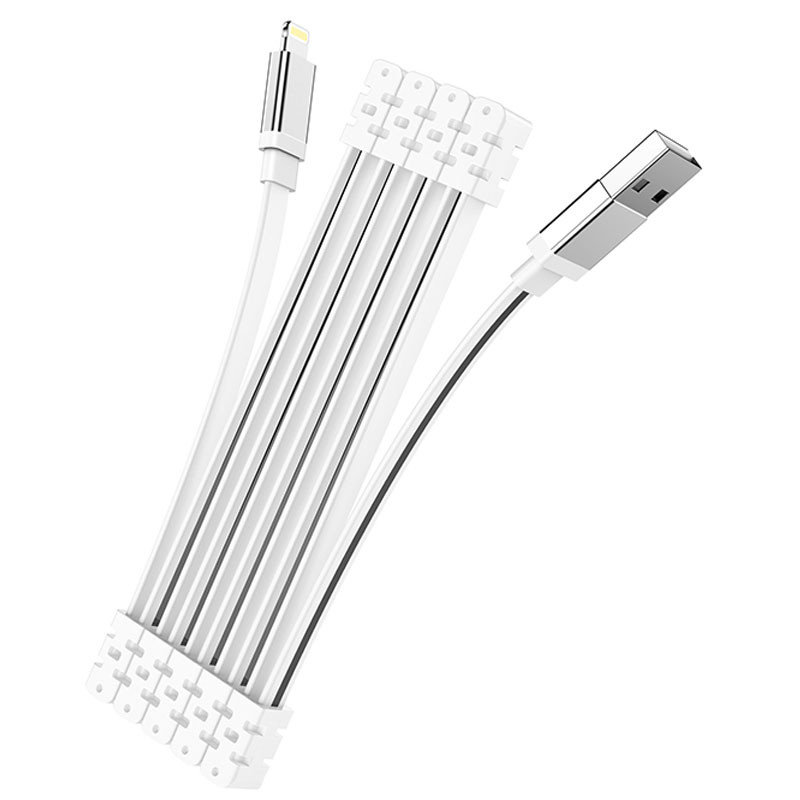 Фото Дата кабель Hoco U103 Magnetic Absorption USB to Lightning (1m) (White) в магазине vchehle.ua