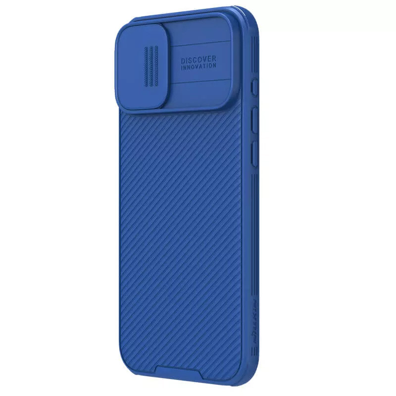 Фото Карбоновая накладка Nillkin CamShield Pro Magnetic для Apple iPhone 16 (6.1") (Blue) на vchehle.ua
