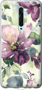 

Чехол Цветы акварелью для Oppo Reno 2Z 918190