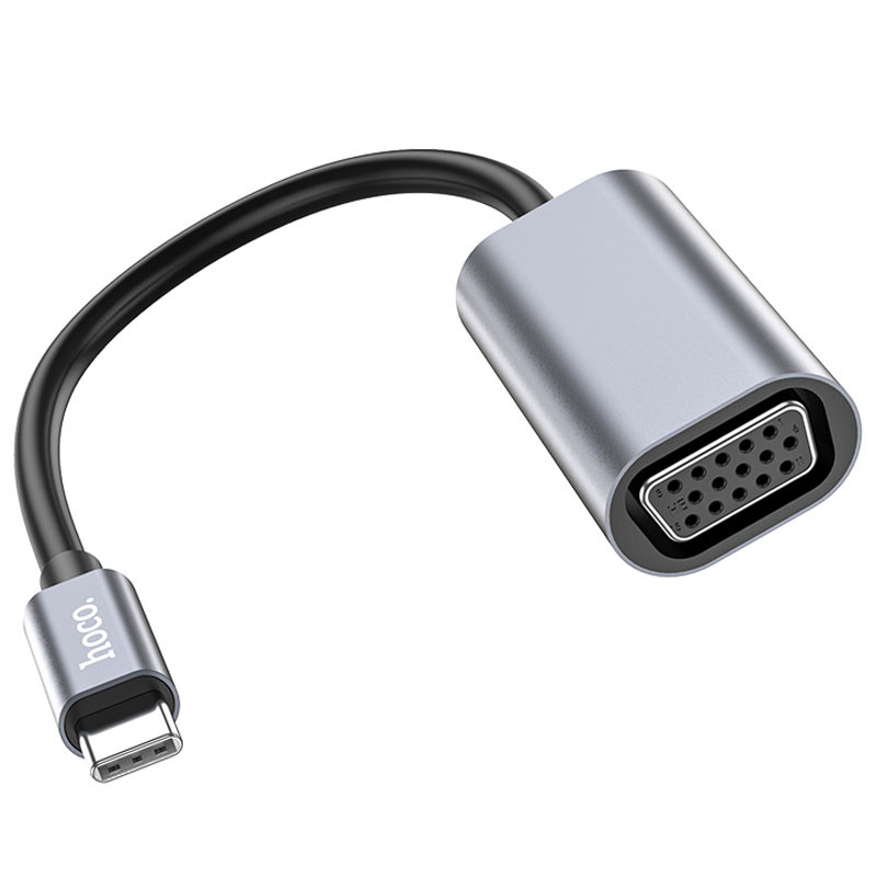 Переходник Hoco UA21 Origin Type-C to VGA (Metal gray) в магазине vchehle.ua