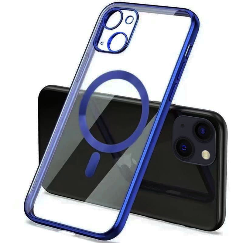 

TPU чехол Glossy Plating with Magnetic Safe для Apple iPhone 13 (6.1") (Синий) 1227133