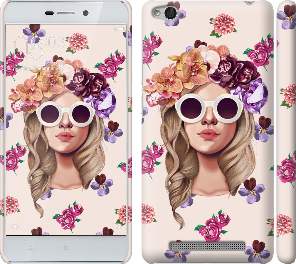 

Чехол Девушка с цветами v2 для Xiaomi Redmi 3 190386