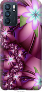 Чехол Цветочная мозаика для Oppo Reno6 5G