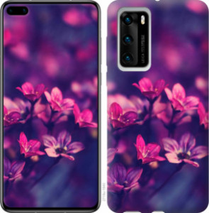 Чехол Пурпурные цветы для Huawei P40