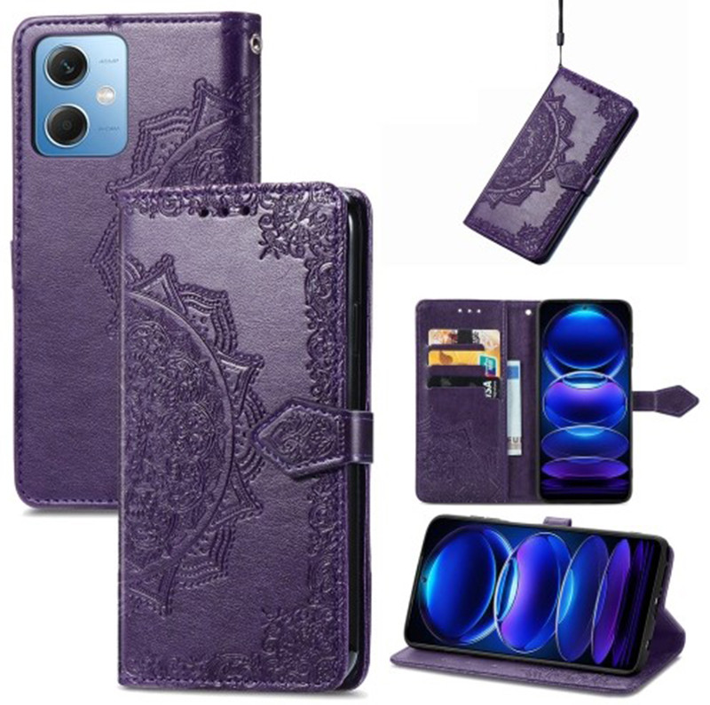 Купить Кожаный чехол (книжка) Art Case с визитницей для Xiaomi Poco X5 Pro 5G / Redmi Note 12 Pro 5G (Фиолетовый) на vchehle.ua