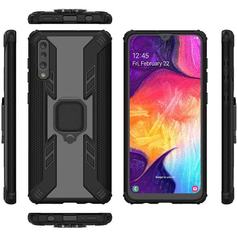 

Ударостійкий чохол Combo Ring for Magnet для Xiaomi Mi CC9 (Чорний) 768162