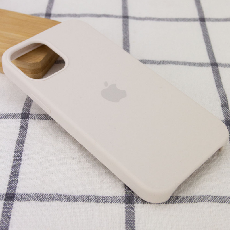 Фото Уценка Чехол Silicone Case (AA) для Apple iPhone 12 Pro / 12 (6.1") (Эстетический дефект / Бежевый / Antique White) на vchehle.ua