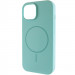 Чохол Silicone Case Full Protective (AA) NO LOGO with Magnetic Safe на Apple iPhone 15 (6.1") (Бірюзовий / Marine Green)