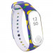 Силиконовый ремешок с рисунком для Xiaomi Mi Band 3/4 (Ананасы / Синий)
