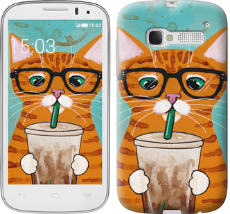

Чохол Зеленоокий кіт в окулярах на Alcatel One Touch Pop C5 5036D 657598