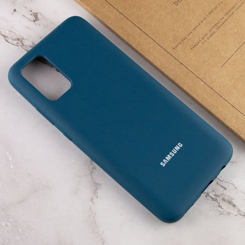 Заказать Чехол Silicone Cover Full Protective (AA) для Samsung Galaxy A02s (Синий / Cosmos Blue) на vchehle.ua