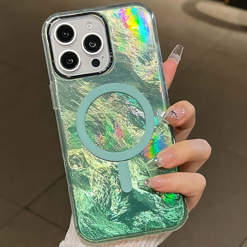 Фото Чехол TPU Shiny Mountain (MagFit) для Apple iPhone 16 Pro Max (6.9") (Green) на vchehle.ua