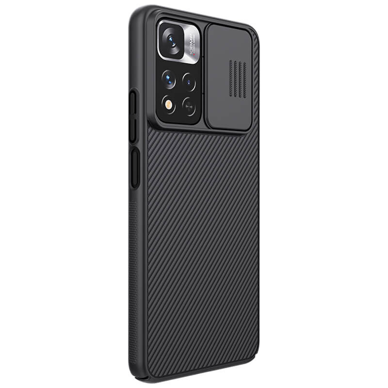 Фото Карбонова накладка Nillkin Camshield (шторка на камеру) на Xiaomi Redmi Note 11 Pro 4/5G/12 Pro 4G (Чорний / Black) в маназині vchehle.ua