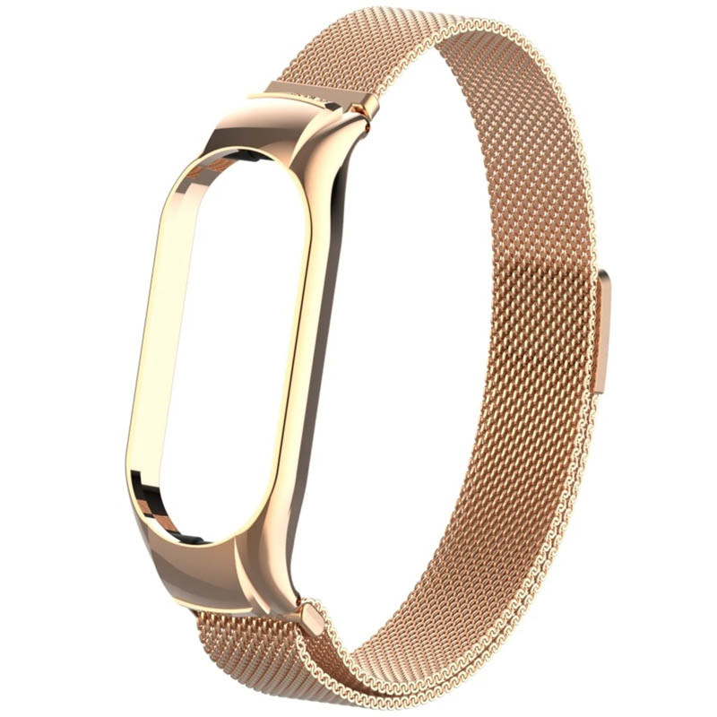 Замовити Ремінець Milanese Loop Design для Xiaomi Mi Band 7 (Pink Gold) на vchehle.ua