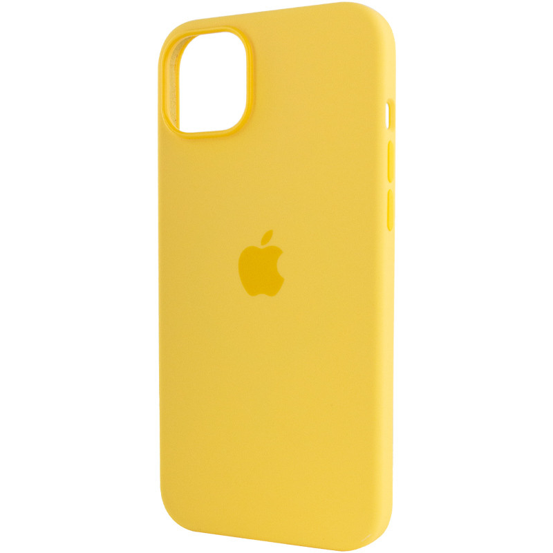 Заказать Чехол Silicone case (AAA) full with Magnetic Safe для Apple iPhone 14 Pro Max (6.7") (Желтый / Sunglow) на vchehle.ua