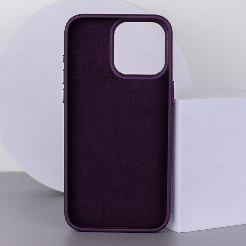 Фото Кожаный чехол Bonbon Leather Metal Style with Magnetic Safe для Apple iPhone 12 Pro / 12 (6.1") (Фиолетовый / Dark Purple) на vchehle.ua