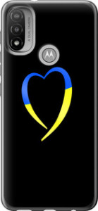 Чехол Жёлто-голубое сердце для Motorola E20