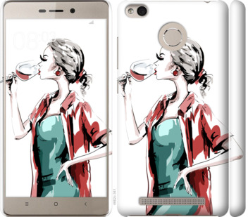 

Чехол Девушка с бокалом для Xiaomi Redmi 3s 841664