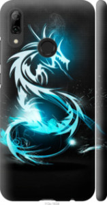 Чехол Бело-голубой огненный дракон для Huawei P Smart 2019