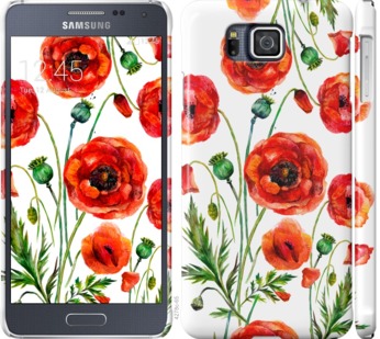 

Чехол Нарисованные маки для Samsung Galaxy Alpha G850F 743769