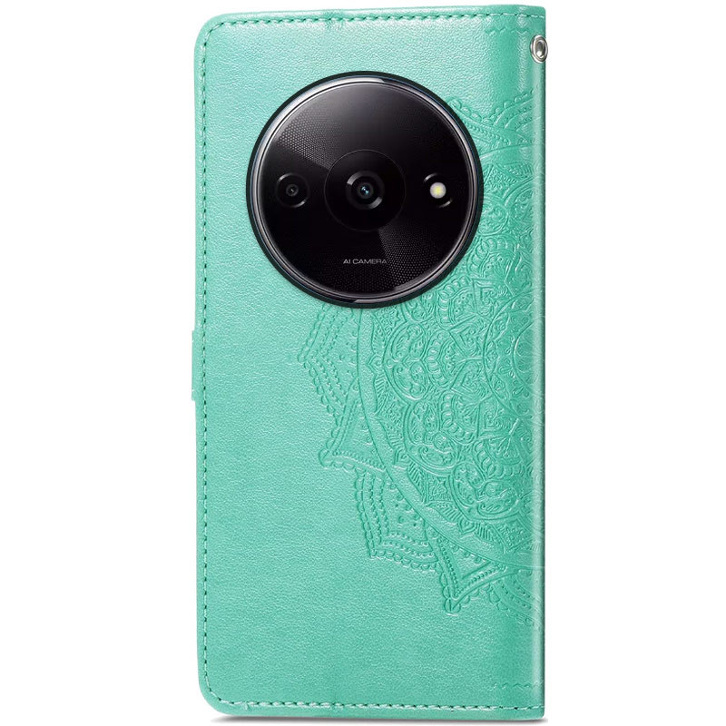 Кожаный чехол-книжка Art Case с визитницей для Xiaomi Redmi A3 (Бирюзовый) в магазине vchehle.ua