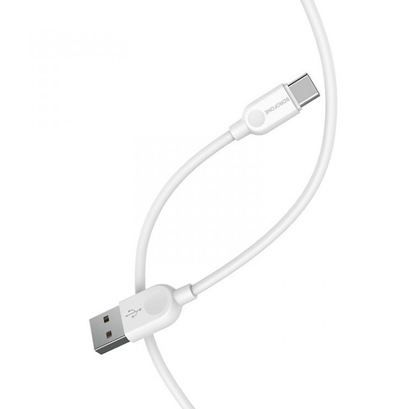 Фото Дата кабель Borofone BX14 USB to Type-C (1m) (Белый) в магазине vchehle.ua