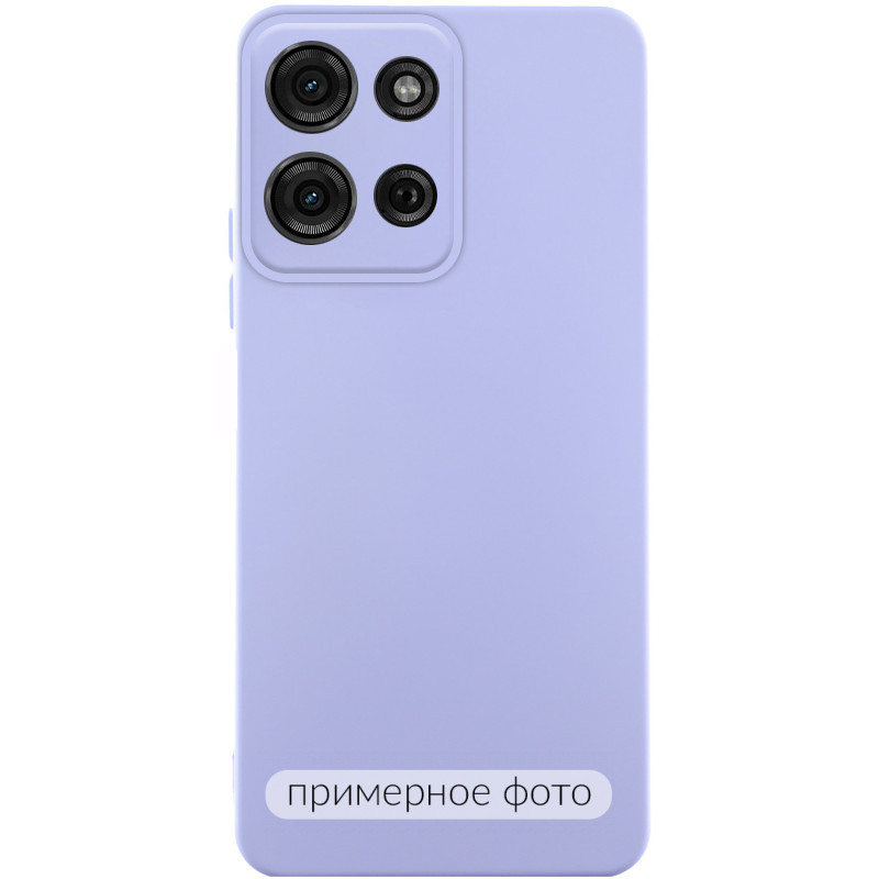 Чехол Silicone Cover Lakshmi Full Camera (AA) для Motorola Moto G35 (Сиреневый / Dasheen)