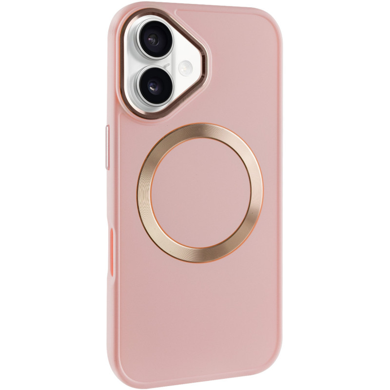 TPU чехол Bonbon Metal Style with Magnetic safe для Apple iPhone 16 Plus (6.7") (Розовый / Light Pink)