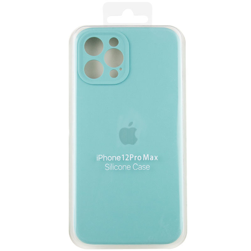 Купить Чехол Silicone Case Full Camera Protective (AA) для Apple iPhone 12 Pro Max (6.7") (Бирюзовый / Marine Green) на vchehle.ua