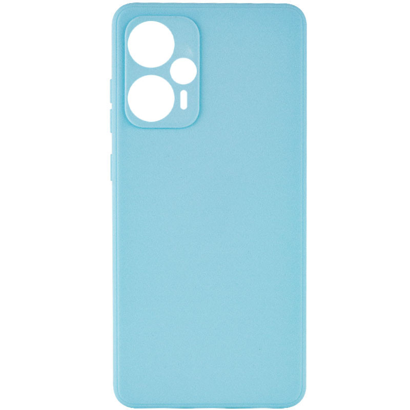 Силиконовый чехол Candy Full Camera для Xiaomi Poco F5 / Note 12 Turbo (Бирюзовый / Turquoise)