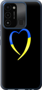 Чохол Жовто-блакитне серце на Tecno Spark 8C KG5k