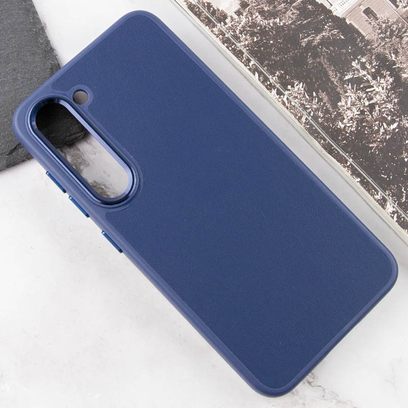 Шкіряний чохол Bonbon Leather Metal Style на Samsung Galaxy S23 (Синій / Navy blue) в магазині vchehle.ua