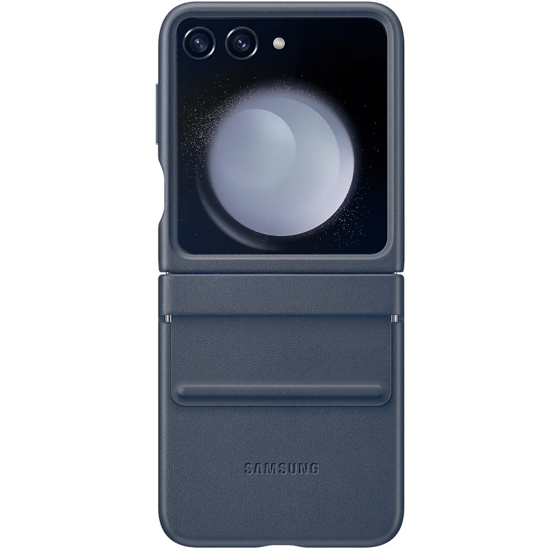 Кожаный чехол Leather Case (AAA) для Samsung Galaxy Z Flip5 (Blue)