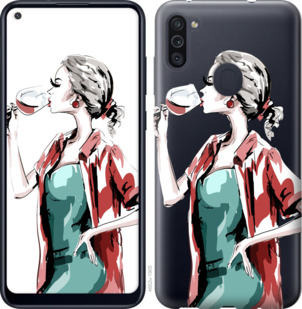 

Чехол Девушка с бокалом для Samsung Galaxy M11 M115F 920044