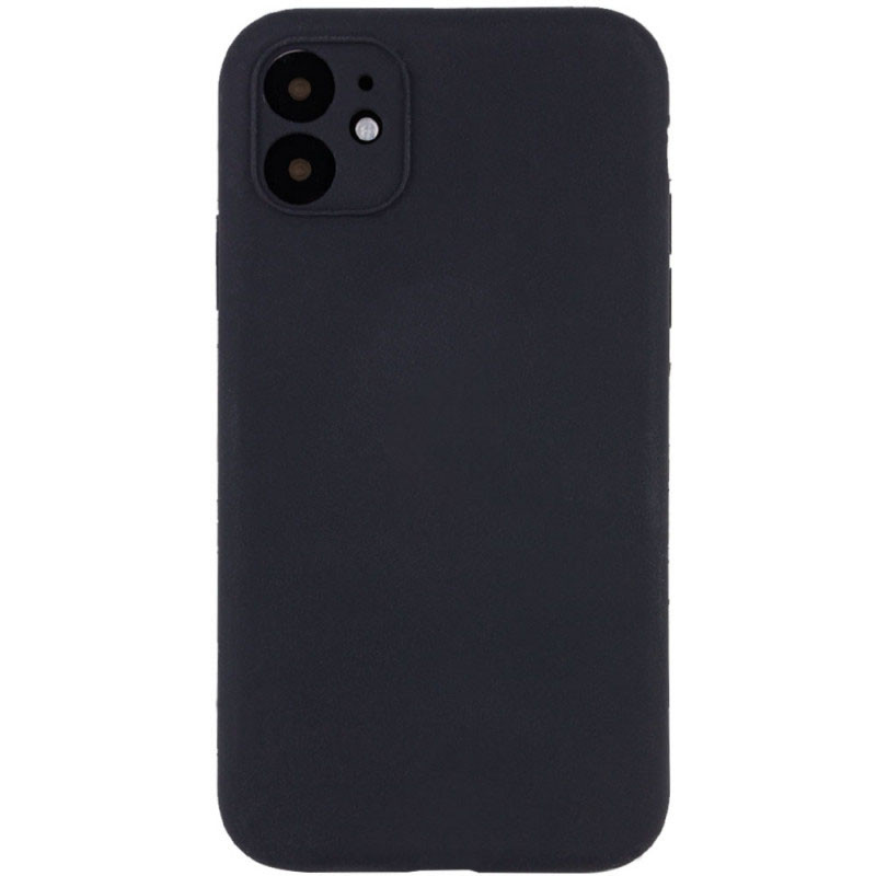 Чохол Silicone Case Full Camera Protective (AA) NO LOGO на Apple iPhone 12 (6.1") (Чорний / Black)