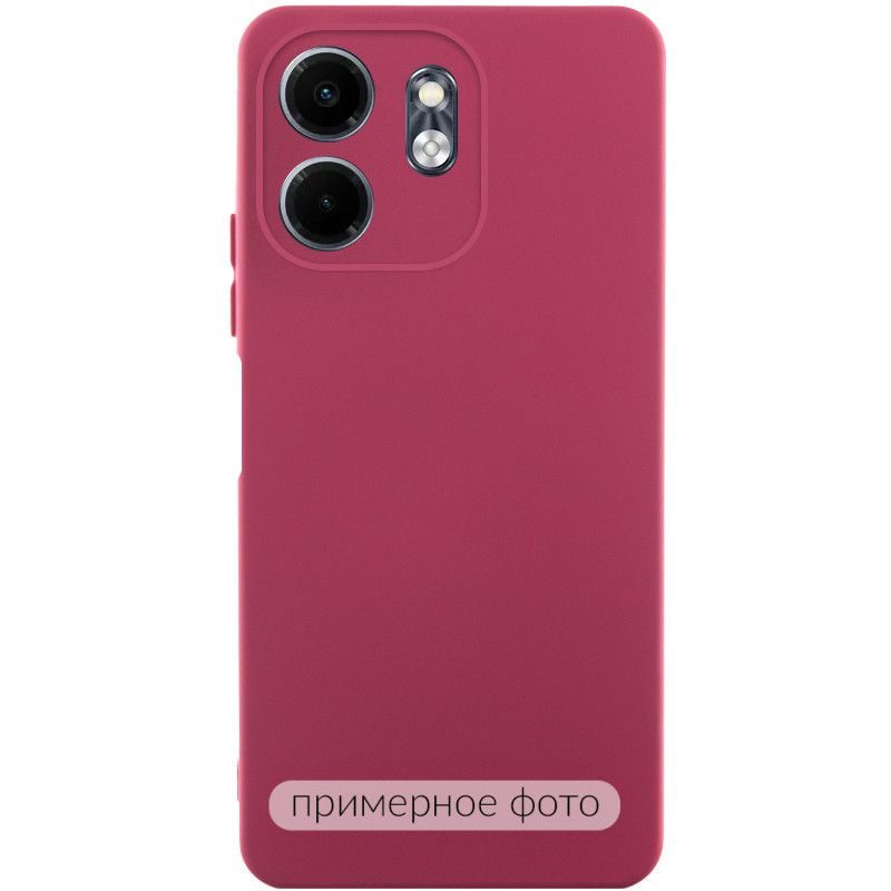 Чехол TPU GETMAN Liquid Silk Full Camera для Motorola Moto G05 / E15 4G (Бордовый / Marsala)