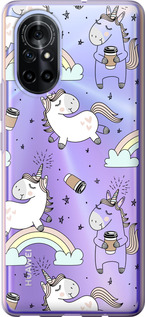 

Чехол Единорог и кофе для Huawei Nova 8 1607508
