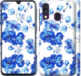 Чехол Голубые орхидеи для Samsung Galaxy A40 2019 A405F