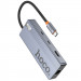 Фото Переходник HUB Hoco HB52 Wow 8in1 (Type-C to HDTV+RJ45+SD/TF+PD+Type-C3.0+2xUSB3.0) (Deep space gray) на vchehle.ua