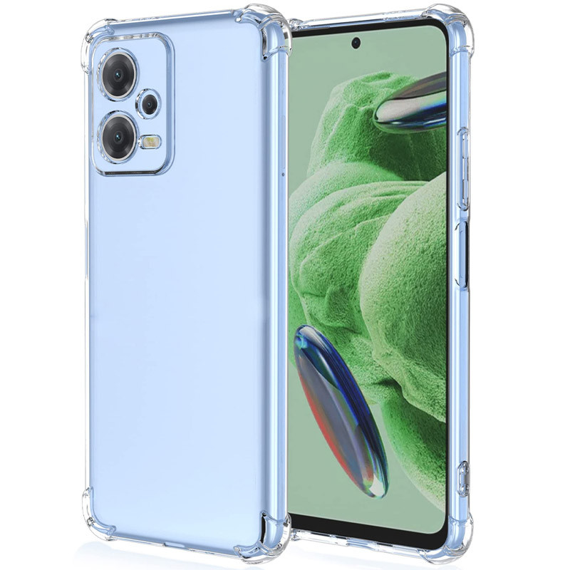 TPU чехол GETMAN Ease logo усиленные углы Full Camera для Xiaomi Poco X5 5G / Redmi Note 12 5G (Бесцветный (прозрачный))