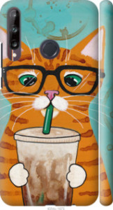 Чехол Зеленоглазый кот в очках для Huawei P40 Lite E