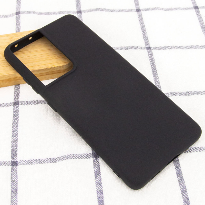 Фото Чехол Silicone Cover Full without Logo (A) для Samsung Galaxy S21 Ultra (Черный / Black) на vchehle.ua