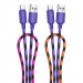 Дата кабель Hoco X116 Meridian USB to Type-C 3A (1m) (Gradient Purple Mix)