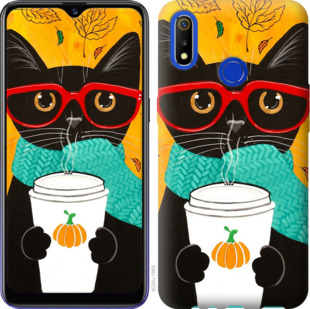 

Чехол Осенний кот для Realme 3 919710