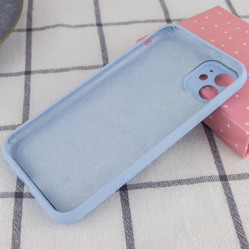 Фото Чехол Silicone Case Full Camera Protective (AA) NO LOGO для Apple iPhone 12 (6.1") (Голубой / Lilac Blue) на vchehle.ua