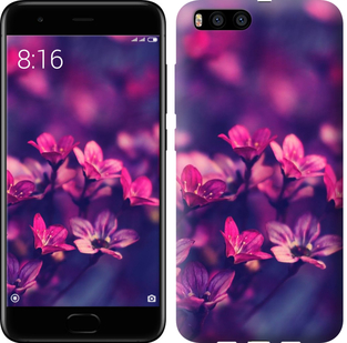 

Чехол Пурпурные цветы для Xiaomi Mi Note 3 522057