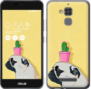 

Чехол Мопс с кактусом для Asus Zenfone 3 Max ZC520TL 795882