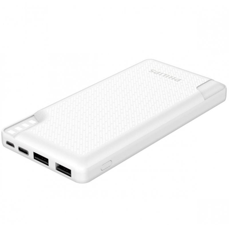 Фото Уцінка Портативний зарядний пристрій Powerbank Philips Display 10000 mAh 12W (DLP2010N/62) (Дефект упаковки / Білий) в маназині vchehle.ua