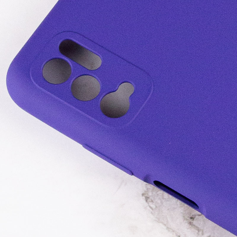 Купить Чехол Silicone Cover Full Camera (AA) для Xiaomi Redmi Note 10 5G / Poco M3 Pro (Фиолетовый / Purple) на vchehle.ua