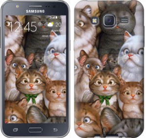 Чехол коты для Samsung Galaxy J5 (2015) J500H